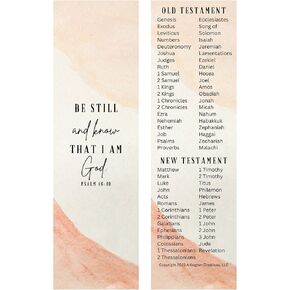Books of The Bible Christian Bookmark - 20 Pack - Large Print - Made in USA