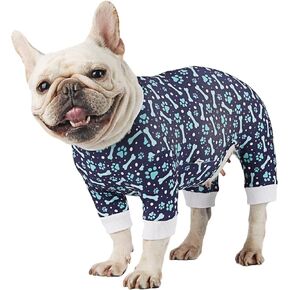 Dog Pajamas Soft Pet Onesie Puppy Jumpsuit Bodysuits for Small Medium Dog Cats Surgical Recovery Suit After Surgery Shed Defender Shirt Pineapple/Large
