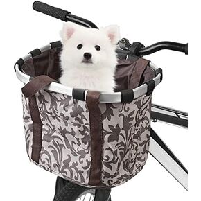 Bike Basket,Dog Bike Basket Front Bicycle Basket for Pets Carrier,Removable Bike Baskets for Women Picnic Shopping So Easy Install
