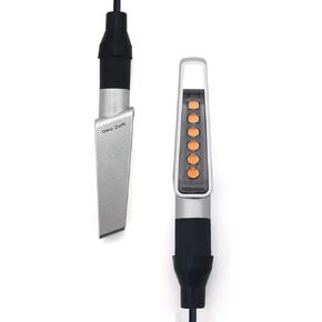 Mini Led Turn Signal Lights for MT-07 MT-09 FZ-09 MT-10 YZF R1 R3 R6 R25 FJ09 FZ07 FZ1CB1000RR MSX 125 GROM(No Sequential, Sliver-2pcs)