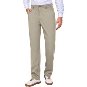 Little Donkey Andy Mens Regular Fit Dress Pants Golf Pants Lightweight Work Casual Travel Pants