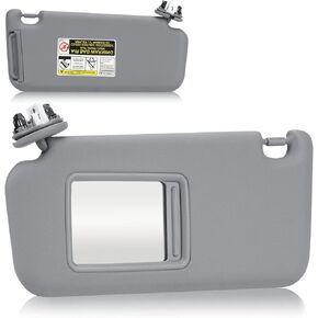 Right Passenger Side Sun Visor with Light Fit for Toyota RAV4 (Roof with Light) 2006 2007 2008 2009 2010 2011 2012 2013, Replaces for 74310-42452-B2 Beige