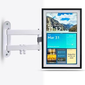 Mount for Echo Show 15 | Adjustable Wall Mounting Bracket for Amazon Echo Show 15, Swivel and Tilt, Easy Installation | White