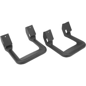 Side Step Bar, Running Boards High Strength Truck Side Step Set Black Powder Coated Cast Aluminum Rugged Anti Slip Step Pad Universal Fit Replacement for Truck