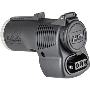 Reese Towpower 85350 Adapter with LED Circuit Tester (7-Way Blade to 6-Pin or 4-Way Flat), Regular