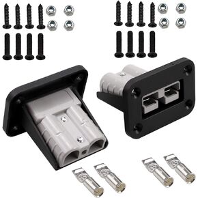 ZOOKOTO 2Pcs 50A 12-24V DC Flush Mount Recessed Plate, Plug Mounting Panel for Anderson SB50 Series Connectors