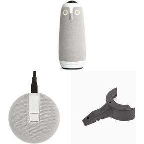 Owl Labs Expansion Mic for Meeting Owl 3, Grey & Tripod for Meeting Owl 3 or Pro — Custom-Built Aluminum Tripod for Flexible Setup