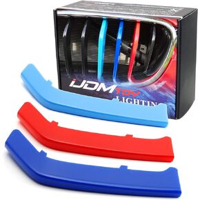 iJDMTOY Exact Fit ///M-Colored Grille Insert Trims Compatible With BMW F30 F31 3 Series 320i 328i 330i 335i 340i M-Performance Black Kidney Grilles (8 Beams), NOT 11-Beam Standard Grille or 4 Series