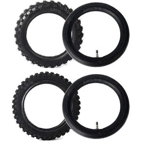 (2-Set) AR-PRO 2.50-10" and 2.75-10" Dirt Bike Tires and Inner Tubes - 2.50-10" Front Tire and Tube/2.75-10" Rear Tire and Tube - Excellent Upgrade Tires and Tubes Compatible With CRF50 and JR50