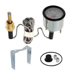 2" (5.2cm) Mechanical Water Temperature Gauge Water Temperature 12V Temperature Gauge Yellow Light Automotive Gauge with Sensor NPT1/2 Reading Range: 40-130℃ / 110-265℉