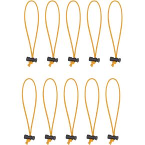 Foto&Tech Multipurpose Extra Thick Elastic Cable Tie and Organizer, Adjustable Cable Strap Toggle Tie, Reusable Tangle Tamer, Cable Management for Cord and Cable (10x 16CM, Black)