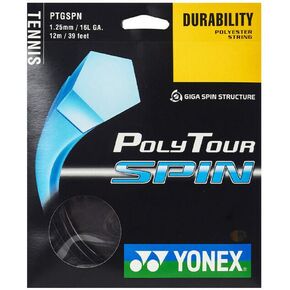 Yonex Poly Tour Spin (16L-1.25mm) String Set (Black)