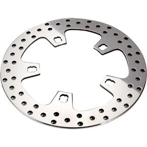 11.8'' Front Rotor for Harley Davidson Road King,Electra Glide Ultra,FLHX Street Glide,CVO Road Glide,Ultra Classic Electra Heat Dissipation Mirror-Polished Stainless Steel Rotors Silver