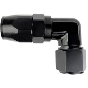 4AN Female Swivel 90 Degree Elbow Aluminum 4 AN Hose End Low Profile Forged Fittings Black