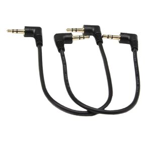SinLoon 3.5mm Stereo Audio Cable, (2-Pack) Gold Plated 90 Degree Right & Left Angled 3.5mm Male to Male Stereo Audio Cable for Smartphones, Tablets, Media Players(3-P,9inch)