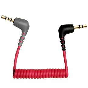 TRS to TRRS Adapter, SC7 Patch Microphone Cable Compatible with Rode SC7, VideoMic, VideoMicro Go, Boya and More External Mic, TRRS Cord Fits for iPhone, Smartphone and Tablets(1 PCS)