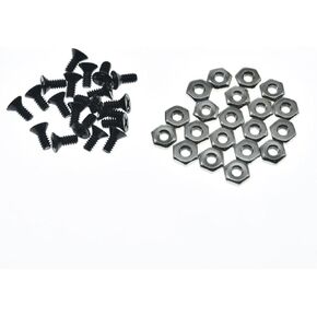 Dopro 20-Pack #6-32 Pickguard Bracket Nuts and Screws Phillip Head Guitar Pickguard Bracket Bolts Screws for USA GB or Epi Les Paul Chrome