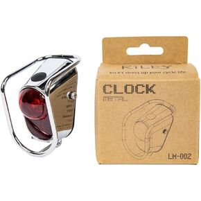 Bicycle Bike Accessories - Rear LED Tail Lights - Chrome Old School Vintage Classic Tour W/Batteries (LM-002)