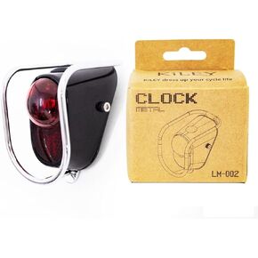 Bicycle Accessories - Rear LED Tail Lights - Gloss Black Old School Vintage Classic Tour Bike Velocipede Red Lens Black Housing (LM-002)
