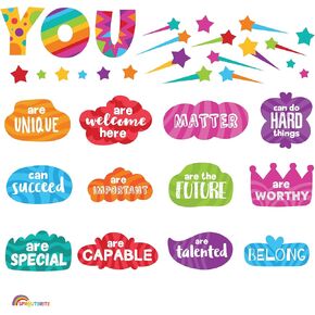 Sproutbrite Classroom Must Have Bulletin Board Signs for Decorating Classrooms Decorations & Decor (Bright Affirmations)
