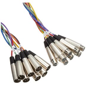 Hosa XLR-802 Balanced Snake, XLR3F to XLR3M, 2 m