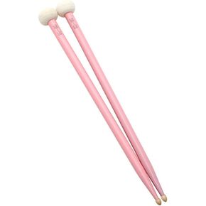 1 Pair Timpani Drumsticks, Colorful Felt Head Drum Sticks Percussion Instrument Practice Playing Drum Mallets Double-Head Drum Hammer Band
