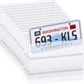 200 Pcs License Plate Protector License Plate Cover Temporary Tag Cover for License Plate Holder Dealer Plates Tag with Adhesive for Car Auto Dealership, 8 Mil, 11.8 x 7.5 Inches