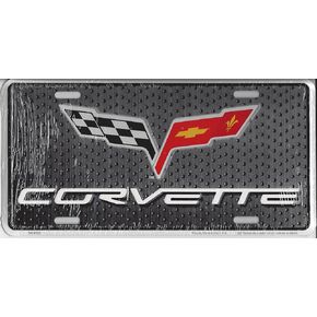 Corvette Novelty Front License Plate 6x12 Metal Car Tag