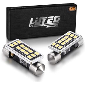LUYED 2 x 110 Lumens Super Bright Low Power 3020 6-EX Chipsets W5W 194 168 2825 Led Bulbs Aluminum Material,Xenon White(Optimum heat dissipation on this market)