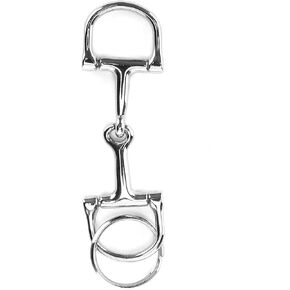 CHICIRIS Snaffle Bit,Horse Bits,10 * 3Cm Zine Alloy Horse Snaffle Bits Key Snaffle Bit Keychain for Horse Lover Friends Decoration