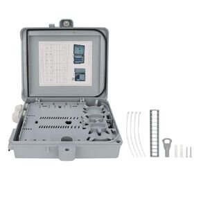 Fiber Optical Terminal Box 12 Core FTTH Fiber Optic Distribution Enclosure 9.84 x 8.66 x 2.56inch