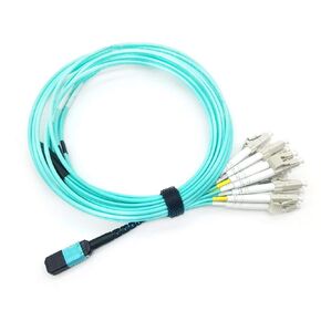 3M(10ft) MTP/MPO (APC) to 12 x LC Multimode Breakout Fiber Optic Cable, QSFP to 6 OM3 Duplex LC, QSFP+ 40/100Gbe, QSFP+ 40GBASE-PLR 4, 12 Strands