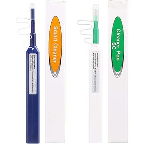 2 pcs Fiber Optic Cleaning Pen,Fiber Optic Cleaner Fiber Optic Tools for 1.25mm LC/MU 2.5mm SC/F C/STE2000 Glass Fiber Cleaning Pen Fiber Optic Connectors Cleaning,Over 800+ Cleaning Times