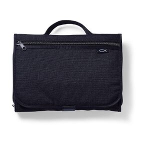 Tri-Fold Bible Cover, Bible Study Organizer, Velcro Closure, Nylon, Black, XXL