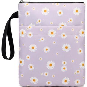 DSIUE Book Sleeve Book Lover Gifts Book Protector with Zipper, Book Covers for Paperbacks, Book Pouch with Pockets, Book Accessories,11.4 X 9 Inch