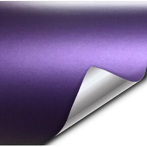 VViViD+ Matte Metallic Purple Vinyl Wrap (1 Foot x 5 Feet)