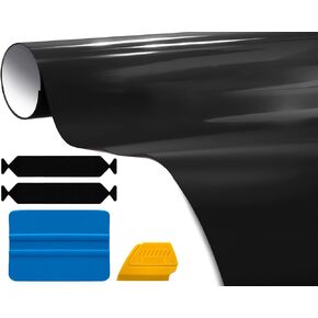 3M Automotive Vinyl Wrap Roll (Gloss Black, 5ft x 5ft + Toolset)