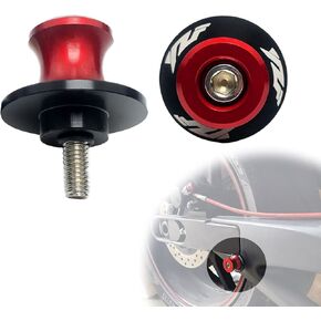 2PCS 6MM M6 X 1.5 Motorcycle Swingarm Sliders Spools CNC Aluminum Swing Arm Stand Screws Compatible with Yamaha YZF R1 R3 R6 R25 R125 R6S 600R 750R (Red)