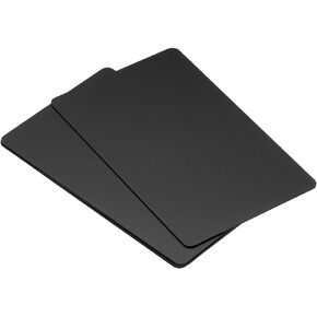 PATIKIL 0.8mm Metal Business Cards, 5 Pack Blank Name Card Laser Engraving Anodized Aluminum for DIY Gift Cards, Black