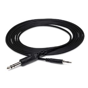Hosa CMS-105 3.5 mm TRS to 1/4" TRS Stereo Interconnect Cable, 5 Feet