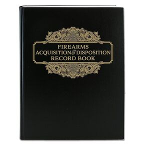 BookFactory Firearms Acquisition and Disposition Record Book/Acquisition & Disposition A&D Logbook/Gun Log Book - 120 Pages, Black, Section Sewn Hardbound, 8.5" x 11" (LOG-120-LCS-LK-T35(Gun-Log))-GX