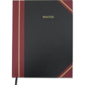 BookFactory Corporate Minutes Book/Business Minutes Journal/Board Meeting Minutes LogBook - Wire-O, 100 Pages 8.5" X 11" (LOG-100-7CW-PP(Minutes))