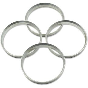 64.1 to 67.1 Hub Centric Rings, Silver Aluminum Hubcentric Rings Compatible with Acura Honda Sterling, 64.1mm ID to 67.1mm OD, Pack of 4