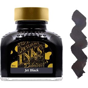 Diamine 80ml Jet Black Fountain Pen Ink Bottle