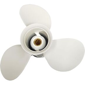 9 7/8 x 11 1/4-F Boat Moto Aluminum Propeller - for Yamaha Outboard Engines 20-30hp，for Yamaha F25 20HP 25HP 30HP， 664-45947-01-EL，10 Spline Tooth，9.875x11.25，RH - Aluminum Outboard Propeller