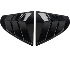 ITrims Car Accessories for Mitsubishi Lancer 2008-2017 Rear Window Louver Shutter Cover Auto Styling Decoration Sticker ABS 2PCS (Carbon Fiber)