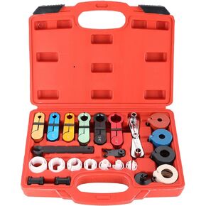Master Quick Disconnect Tool Set, 22pcs Fuel Line Disconnect Tool Kit for Mechanics Compatible with Ford Chevy GM More, Line Disconnect Tool Kit for A/C Fuel & Transmission Systems