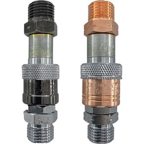 Koike Oxy-Fuel Quick Connect Hose To Hose Coupler Set, Safe Fuel/Oxygen Disconnect, OSHA Compliant, UL Listed (SET)