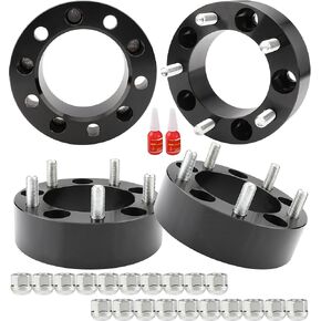 Richeer 5x5.5 Wheel Spacers for 1994-2001 Ram 1500 1980-1996 F-150 1992-2006 E-150 1945-1949 CJ2 CJ3 CJ7 CJ5 CJ6, 4PCS 2 inch 5x139.7mm 5 Lug Forged Wheel Spacers with 1/2-20 Studs & 108mm Center Bore