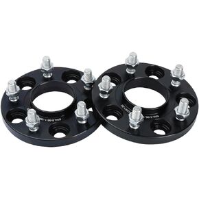 توافق فواصل العجلات Dynofit 5x4.5 مع Nissan 350Z 370Z Murano Maxima وInfiniti G35 G37، 25 مم 5x114.3 فاصل عجلات مزورة مركزية 66.1 مم M12x1.25 لـ 5 إطارات العروة